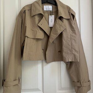 NWT Stradivarius Crop Trench Coat size XL